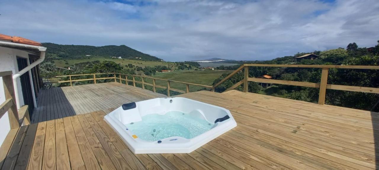 Villa Santorini Praia Do Rosa Com Piscina E Jacuzzi Exterior foto